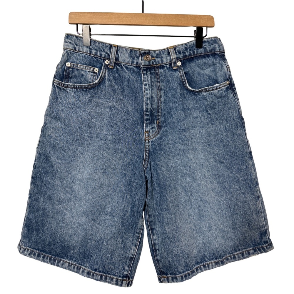 Woodbird WB Remi Optic Shorts High Waisted Medium Wash Optic‎ Blue Size 31